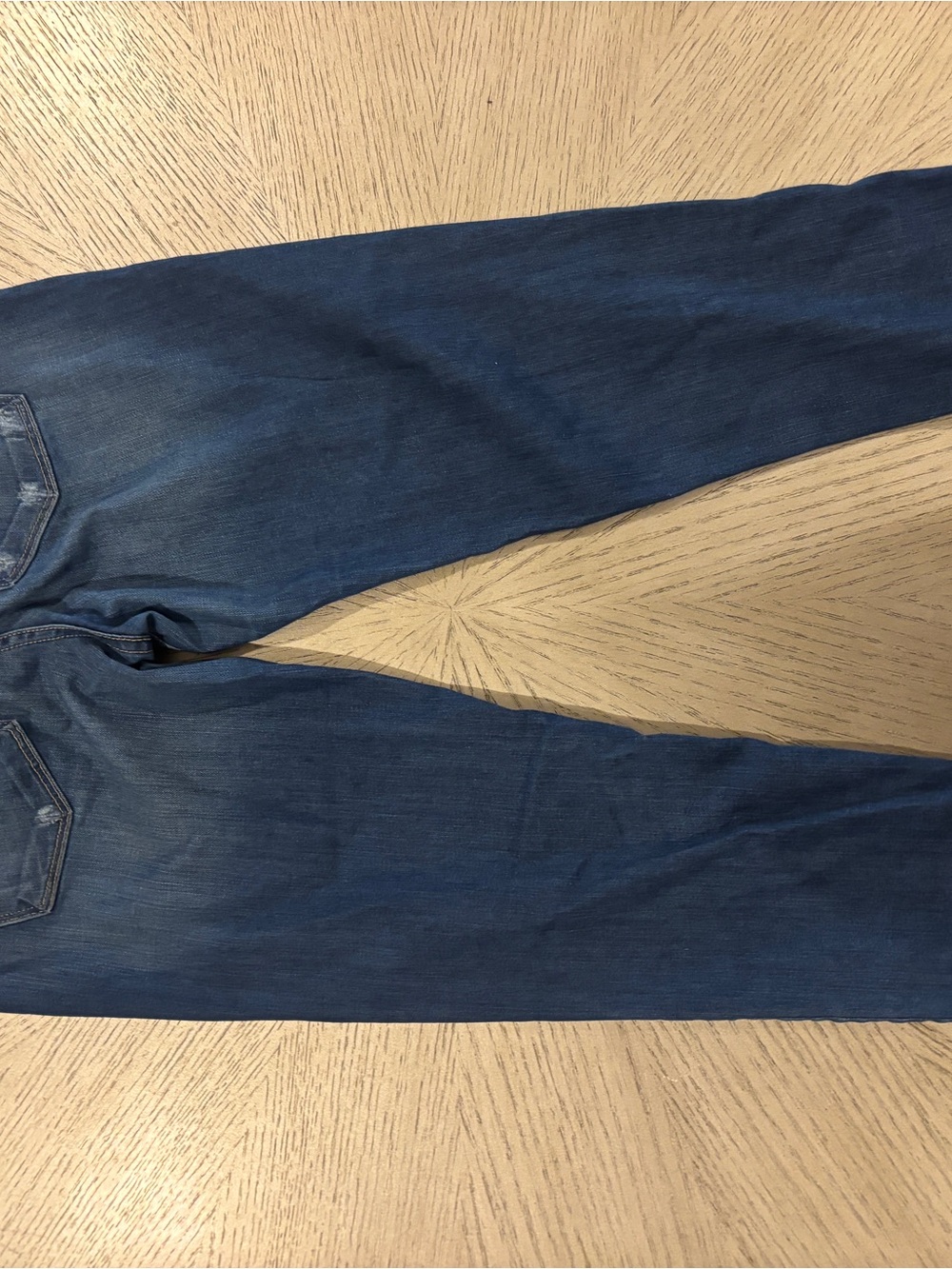 Flying Monkey Women’s Skinny Jeans in Medium Blue with Fading and Distress - Picture 3 of 3